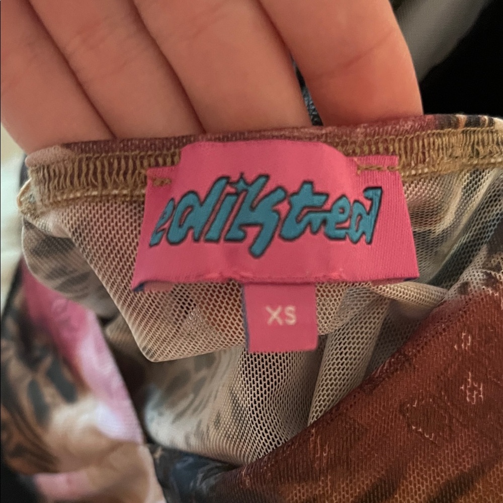 Edikted Multicolor Patchwork Cami Top - image 4